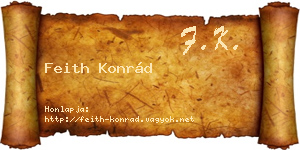 Feith Konrád névjegykártya
